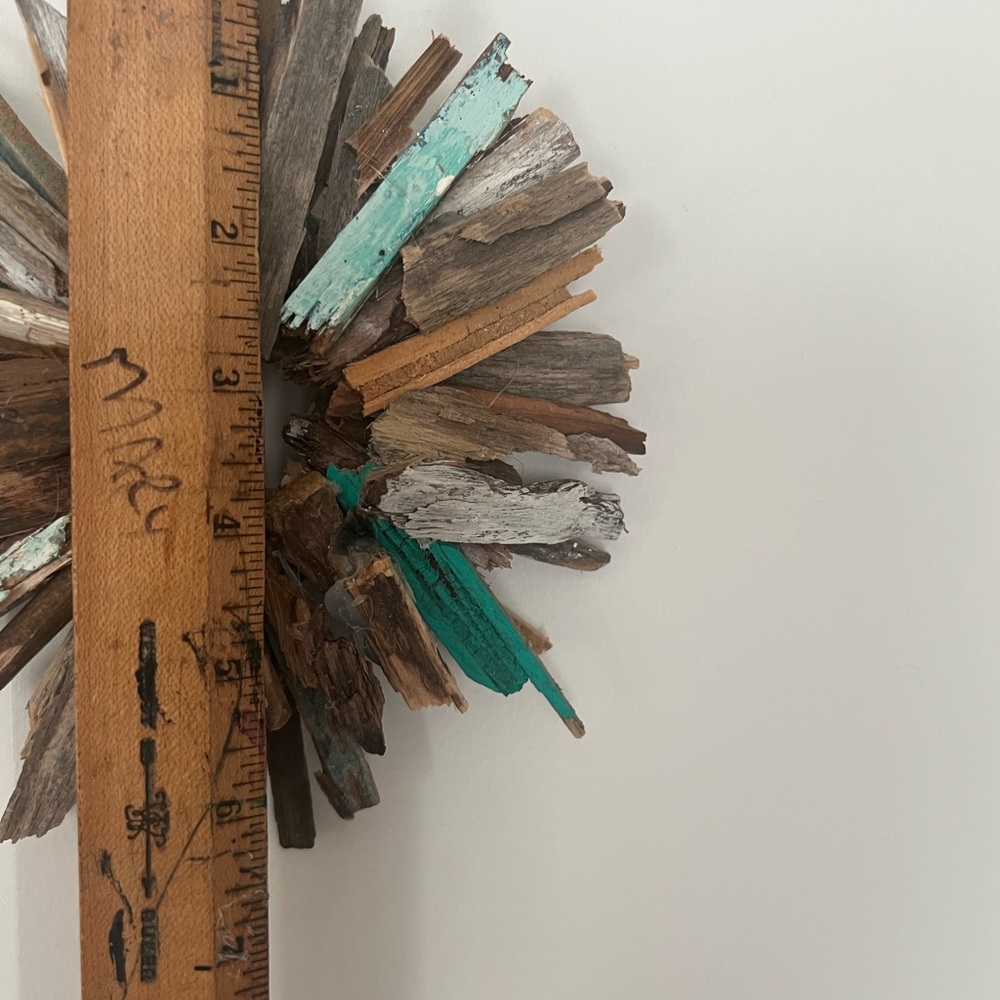 Driftwood mini Wreath with Teal Accents - Picture 2 of 2